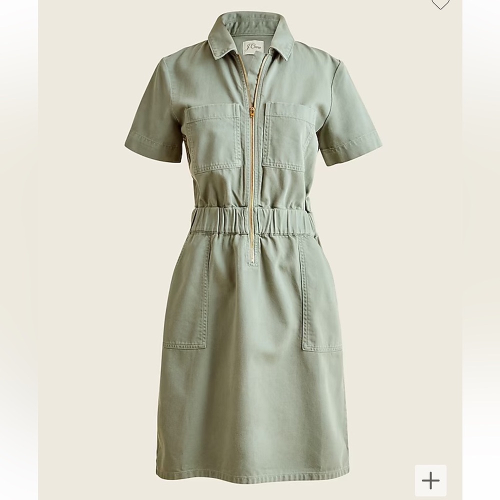 J. Crew Sage Green Utility Dress